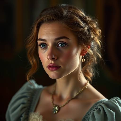 Portrait de Isabelle Garnier, actrice jouant le rôle de Marie Villeneuve dans la série Échos du Passé.