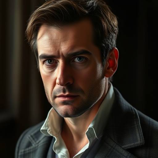 Portrait de Jean-Pierre Leclerc, acteur jouant le rôle de Antoine Dubois dans la série Échos du Passé.